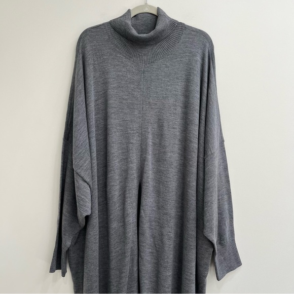 Universal Standard Merino Wool Long Split Front Turtleneck Sweater Tunic 3XL - Picture 3 of 11